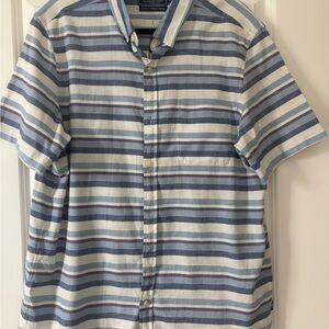 Vineyard Vines Short-Sleeve Button-Down Shirt - Blue & White Stripes
